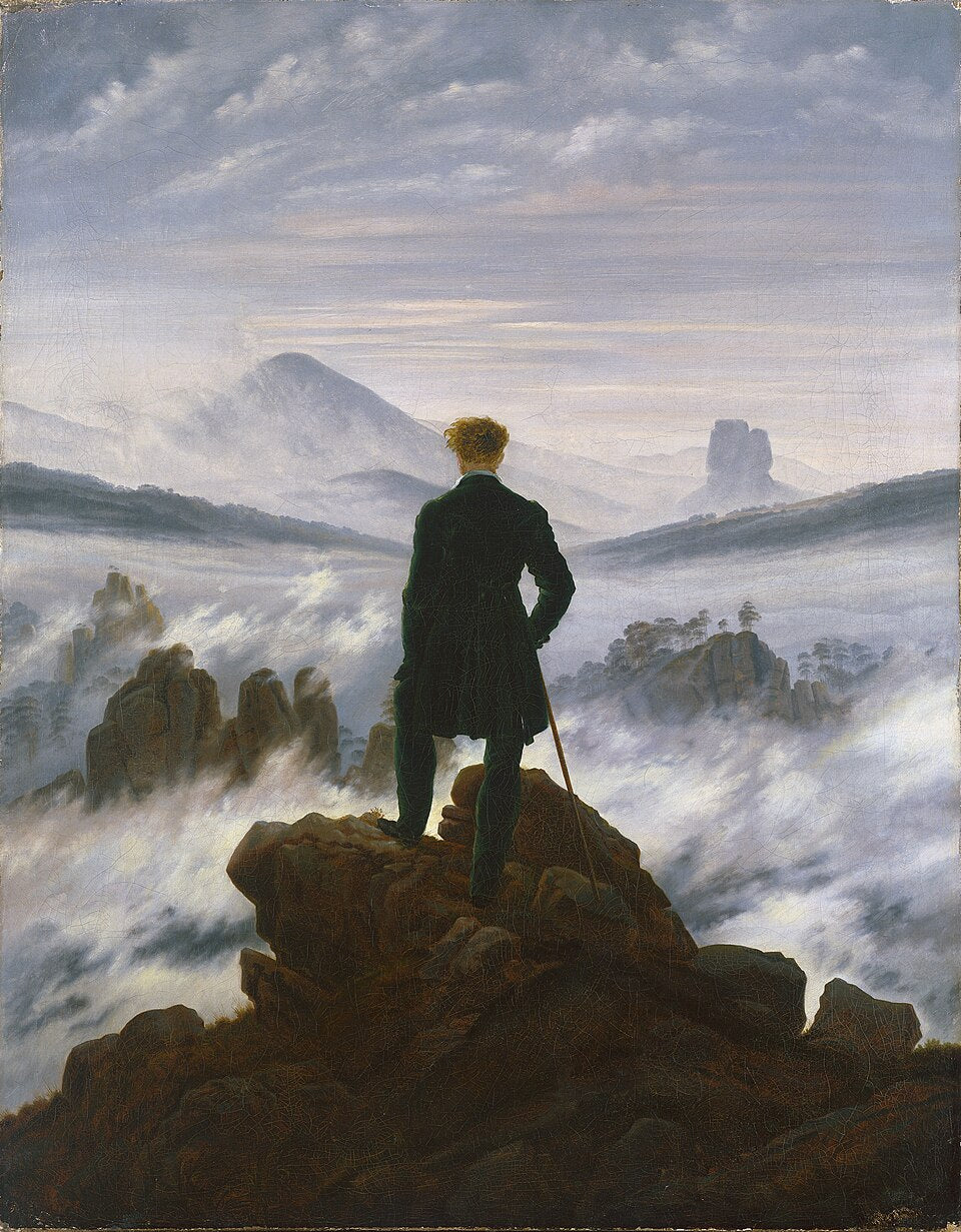 Caspar David Friedrich Ruckenfigur Art History Sticker (2x3) 50 Artists you should know series