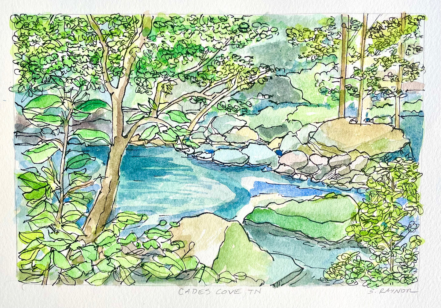 Cades Cove - Limited Edition Hand Signed Art Print from the Great Smoky Mountain National Park-Plein Air Painting