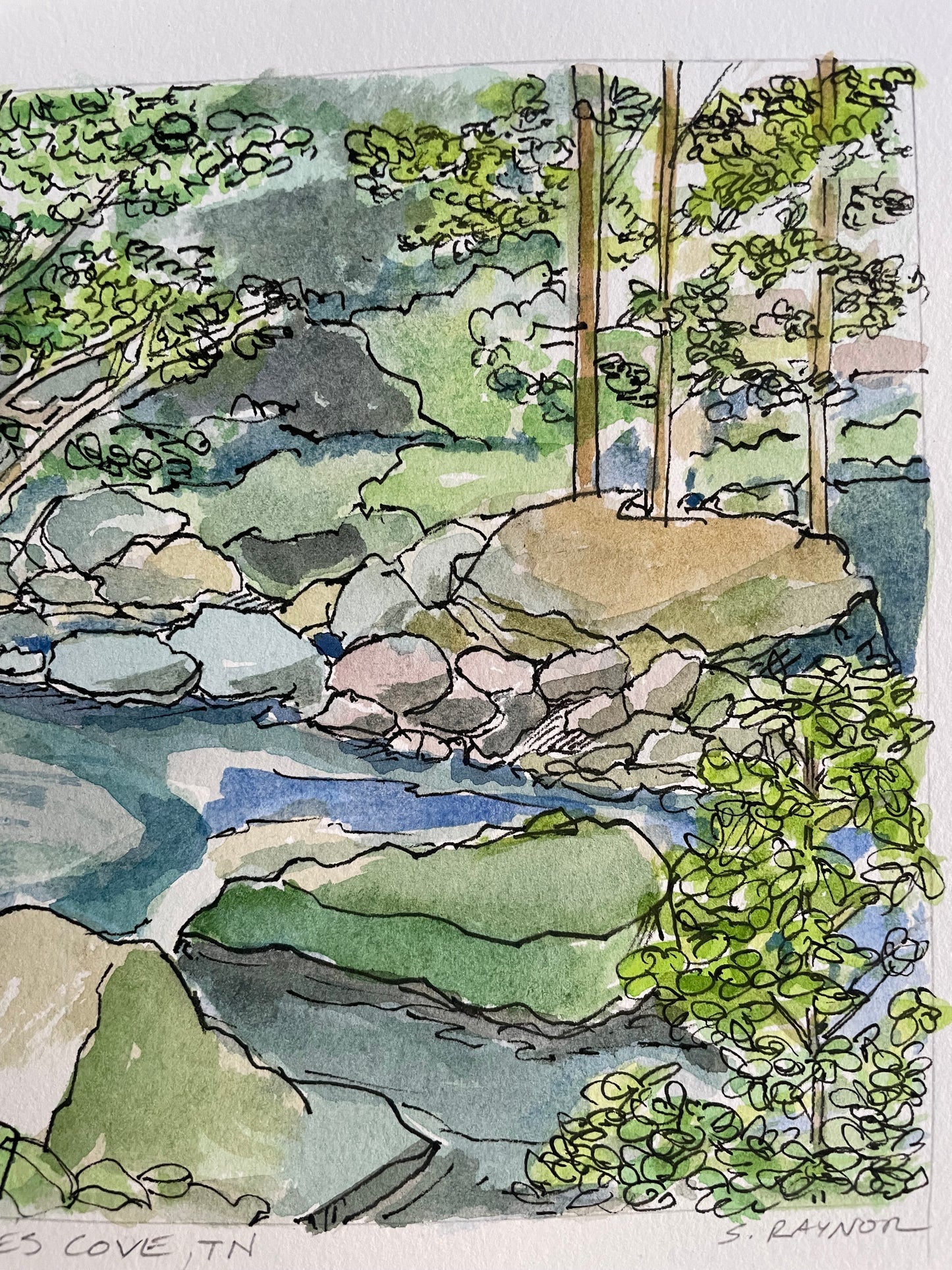 Cades Cove - Limited Edition Hand Signed Art Print from the Great Smoky Mountain National Park-Plein Air Painting