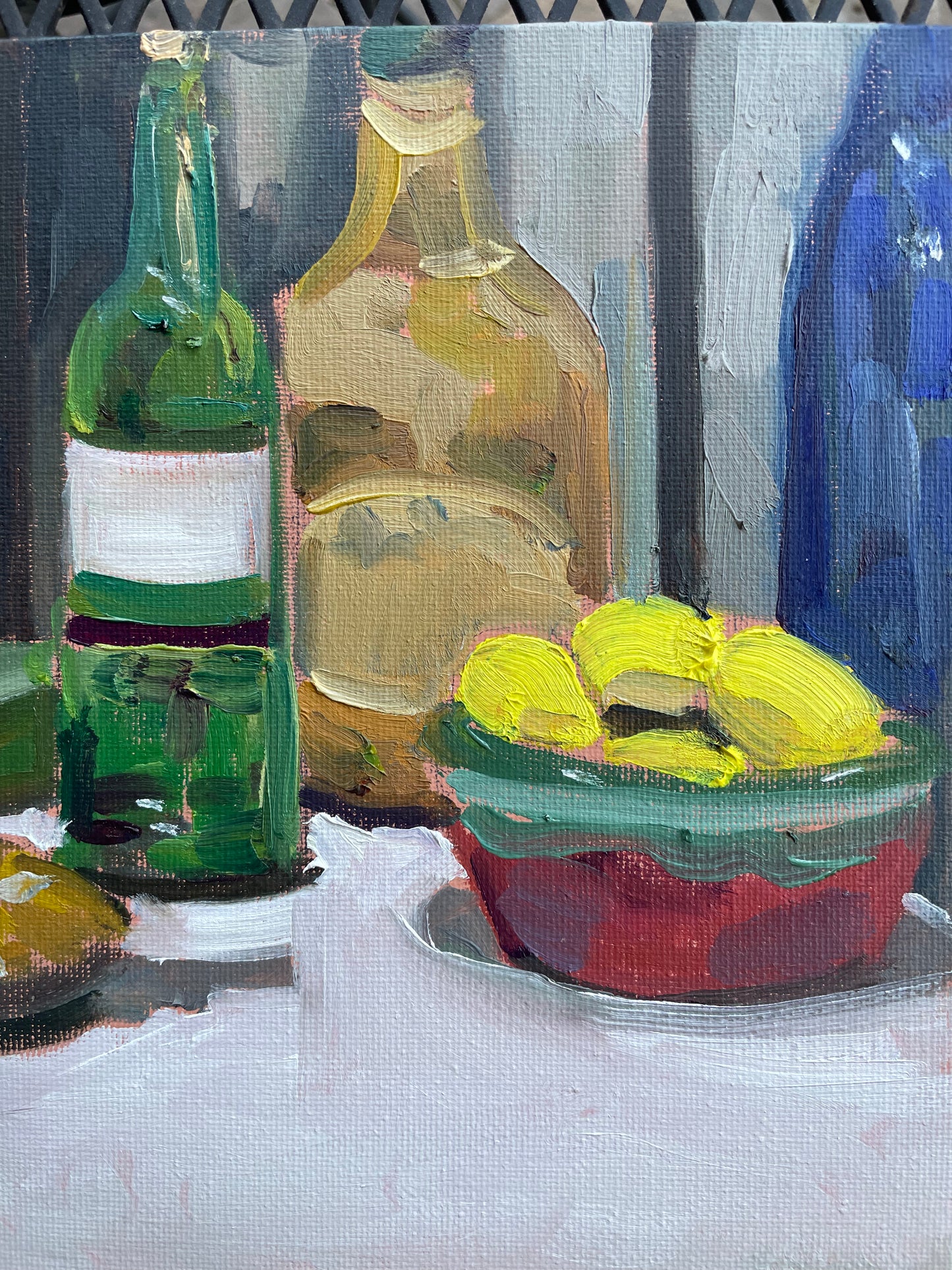 Candlestick, Oil on canvas panel, #45 of 100 Paintings in 100 Days