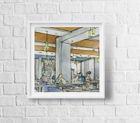 Breakfast at Steakhouse 71, Walt Disney World 6x6 inch Signed Archival Digital Print