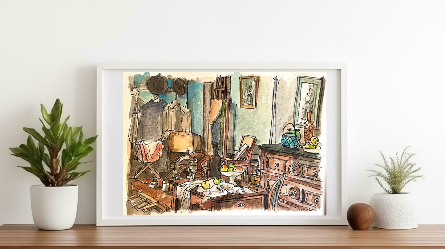 Paul Cézanne’s Studio – 8x10 Original Watercolor | Atelier des Lauves, Aix-en-Provence | Plein Air Art Study