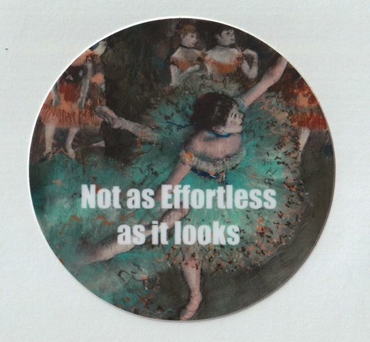 Degas Not as Effortless as it Looks, Sticker, from the 50 Artists you should know series