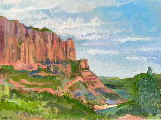Kolob Canyon, Painting #5 of the Cathedrals of Light Series painted in Zion National Park