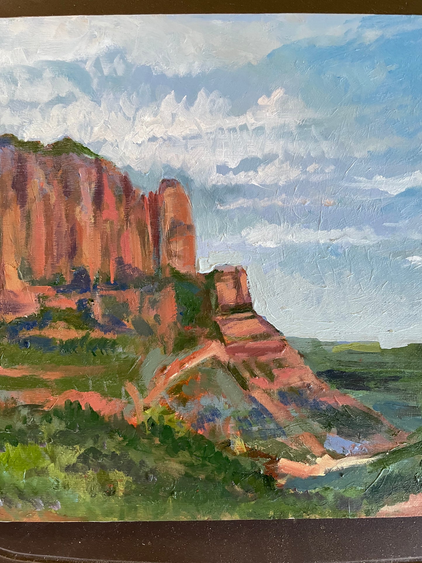 Kolob Canyon, Painting #5 of the Cathedrals of Light Series painted in Zion National Park