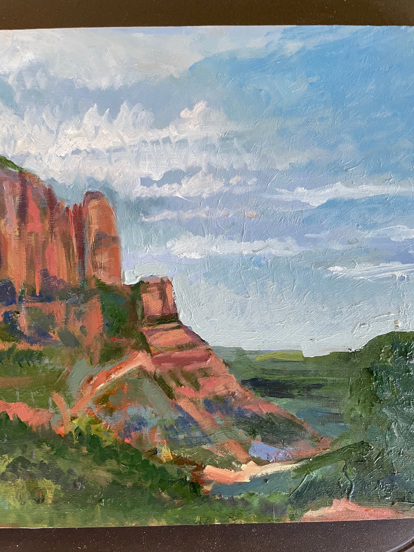 Kolob Canyon, Painting #5 of the Cathedrals of Light Series painted in Zion National Park