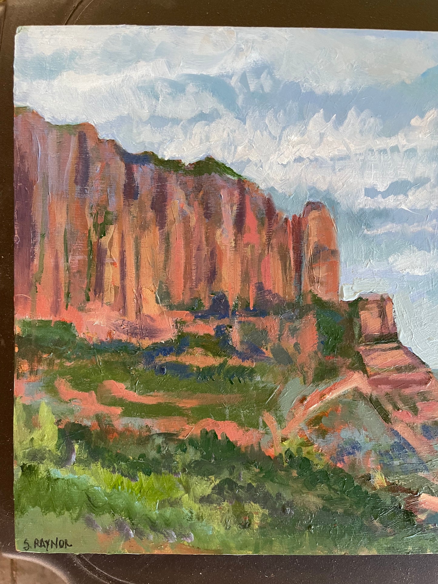 Kolob Canyon, Painting #5 of the Cathedrals of Light Series painted in Zion National Park