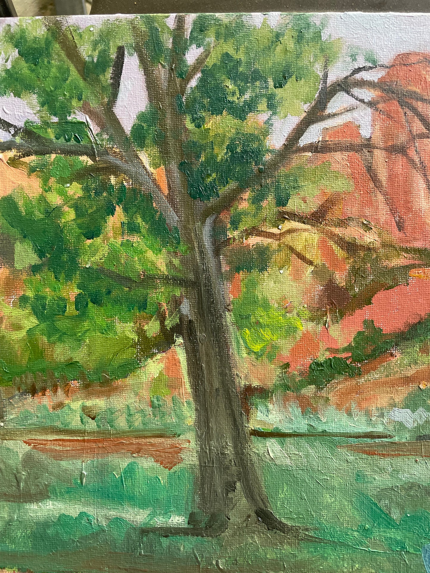 Zion Tree and Beehive, Painting #8 of the Cathedrals of Light Series painted in Zion National Park