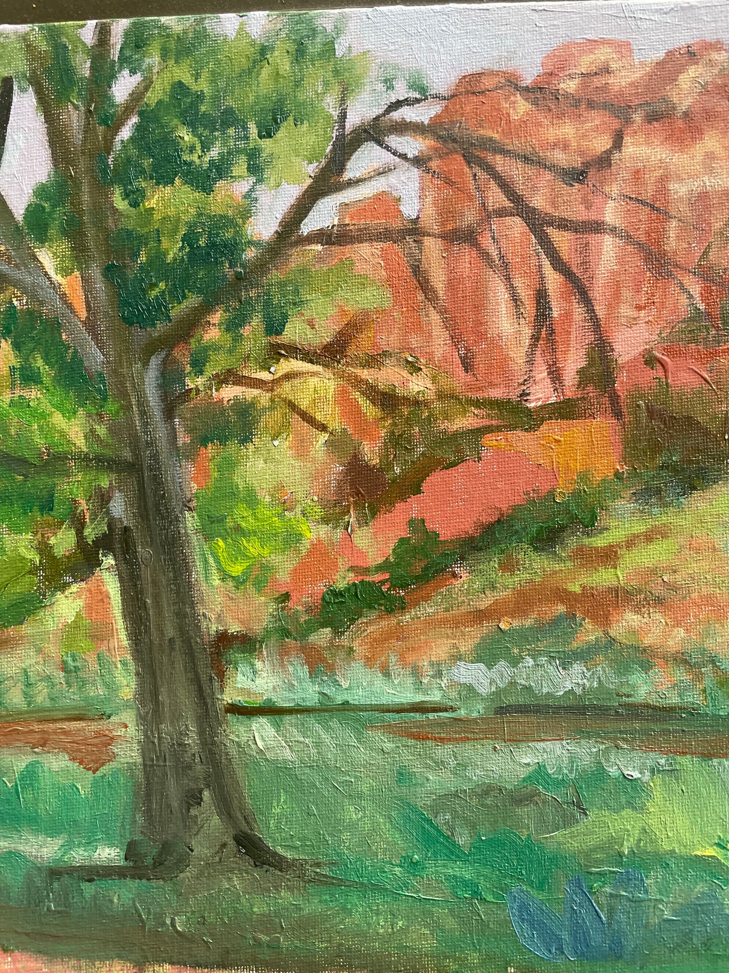 Zion Tree and Beehive, Painting #8 of the Cathedrals of Light Series painted in Zion National Park