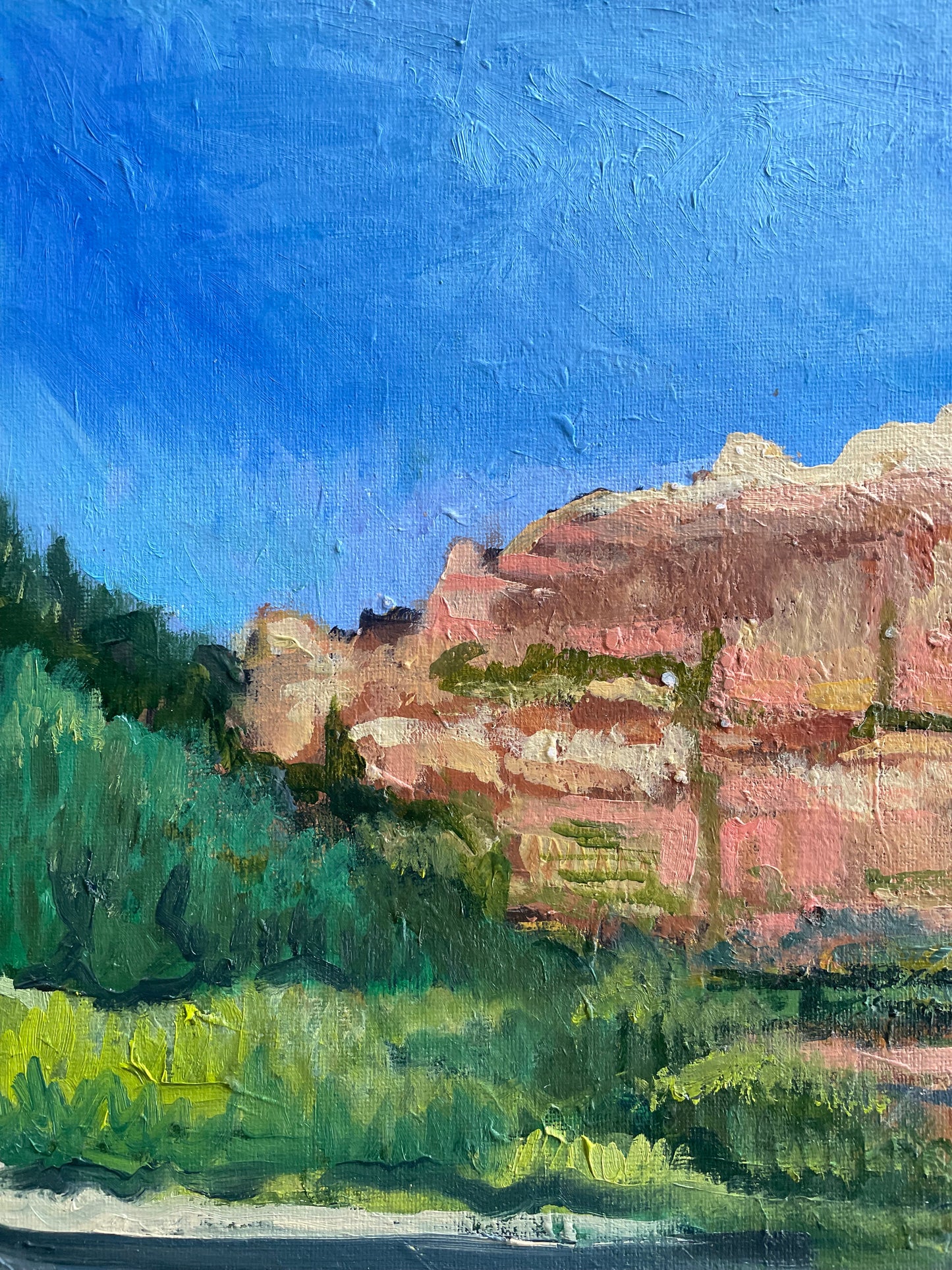 High Noon at Zion, Painting #10 of the Cathedrals of Light Series painted in Zion National Park