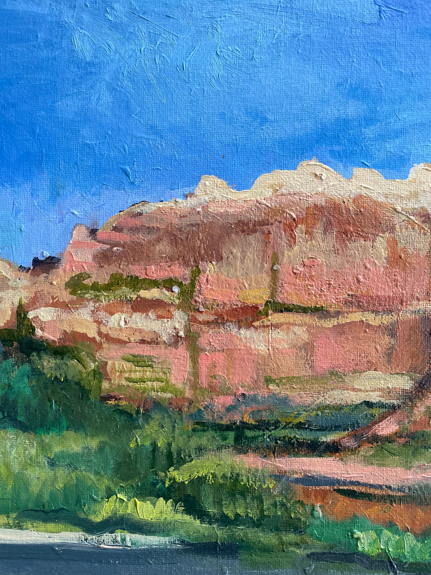 High Noon at Zion, Painting #10 of the Cathedrals of Light Series painted in Zion National Park