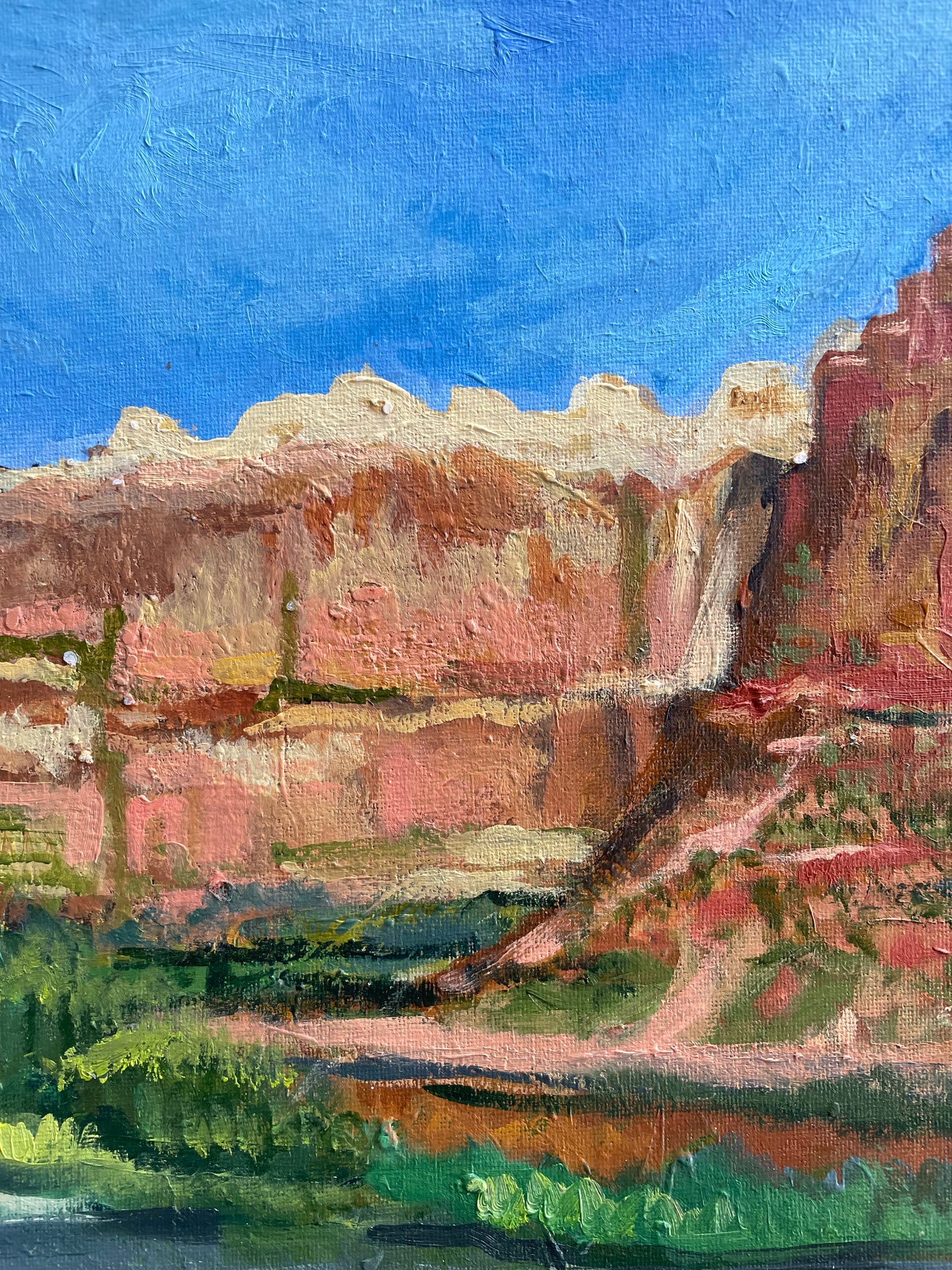 High Noon at Zion, Painting #10 of the Cathedrals of Light Series painted in Zion National Park
