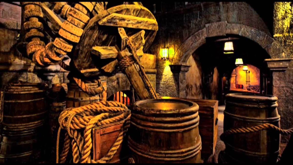 Pirates of the Caribbean Queue, Original Watercolor, #7 of 50 Places in 50 Paintings