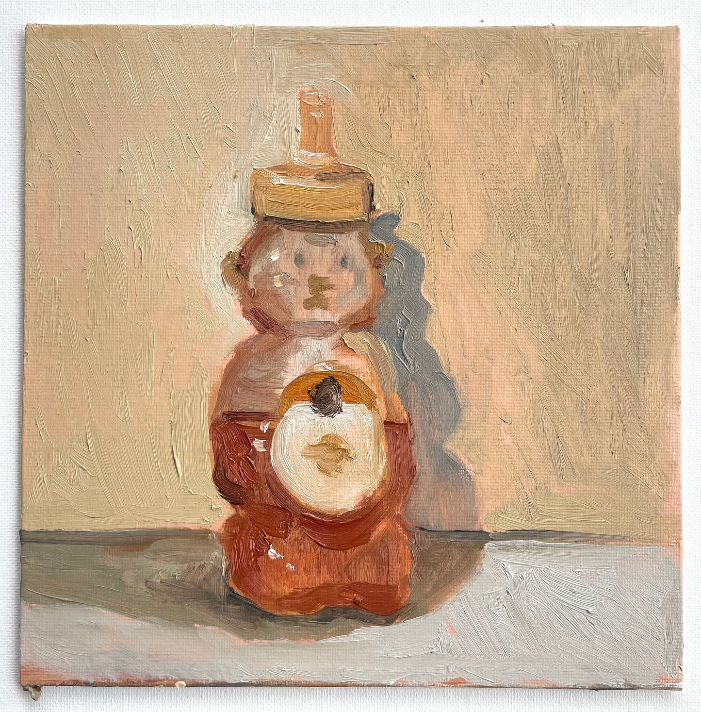 Honey Bear, Oil on canvas panel, #21 of 100 Paintings in 100 Days