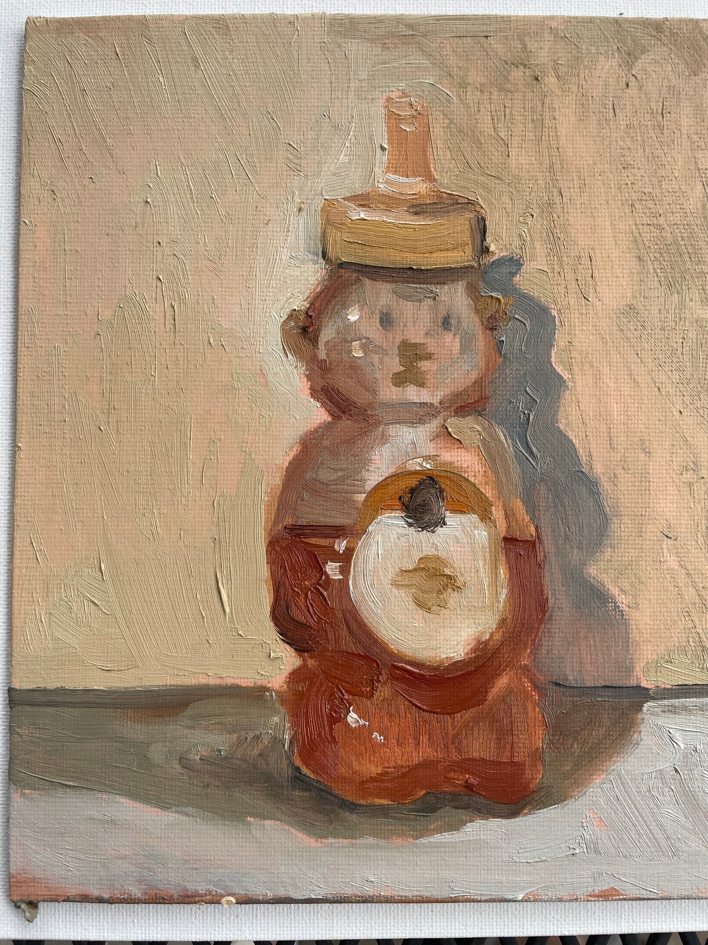 Honey Bear, Oil on canvas panel, #21 of 100 Paintings in 100 Days