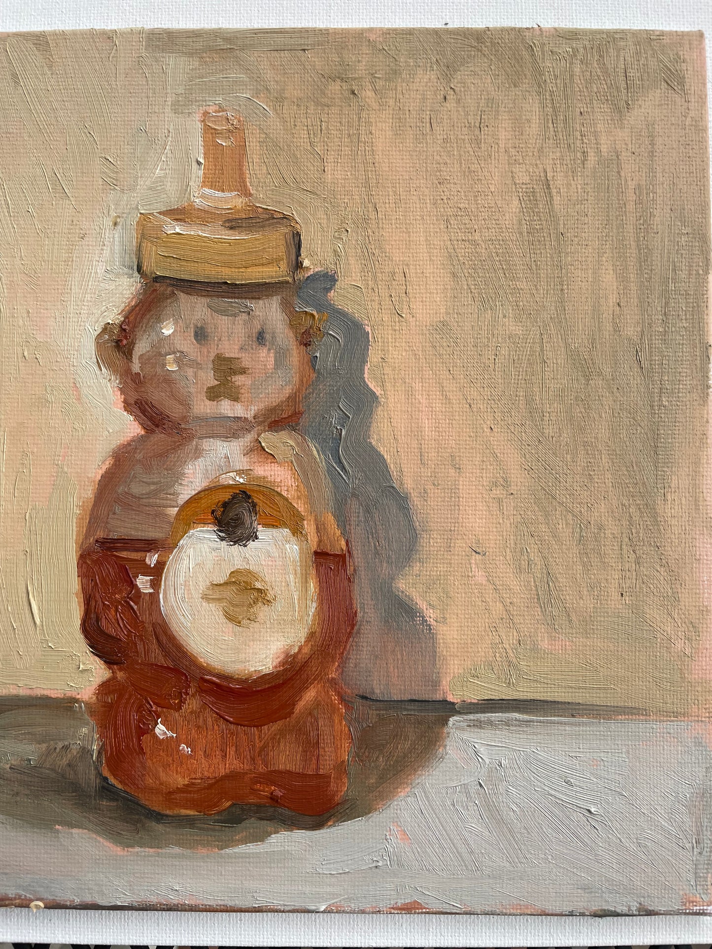 Honey Bear, Oil on canvas panel, #21 of 100 Paintings in 100 Days