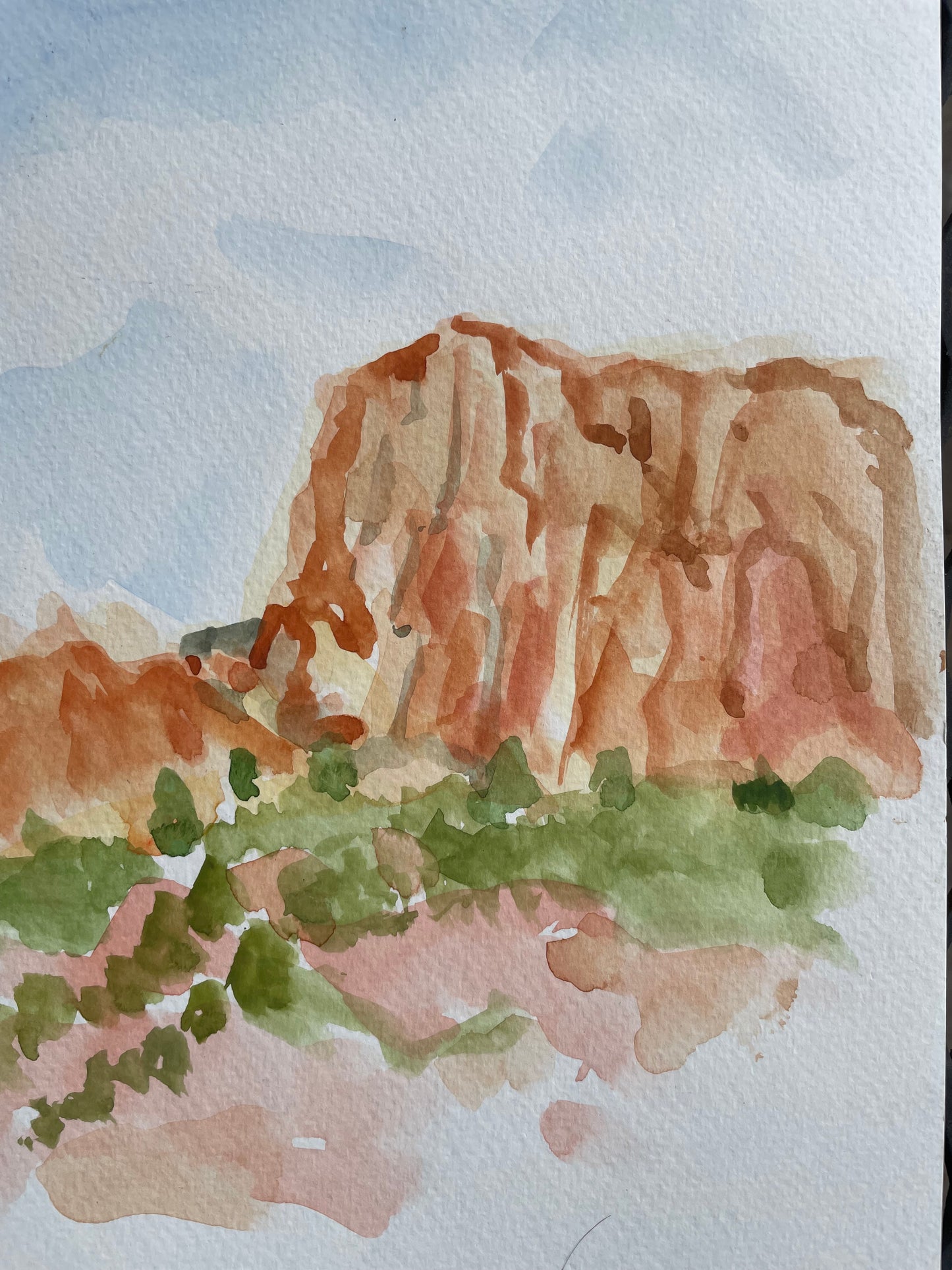 Kolob Canyon, Original Watercolor, 8 x 10 inches, Cathedrals of Light Series