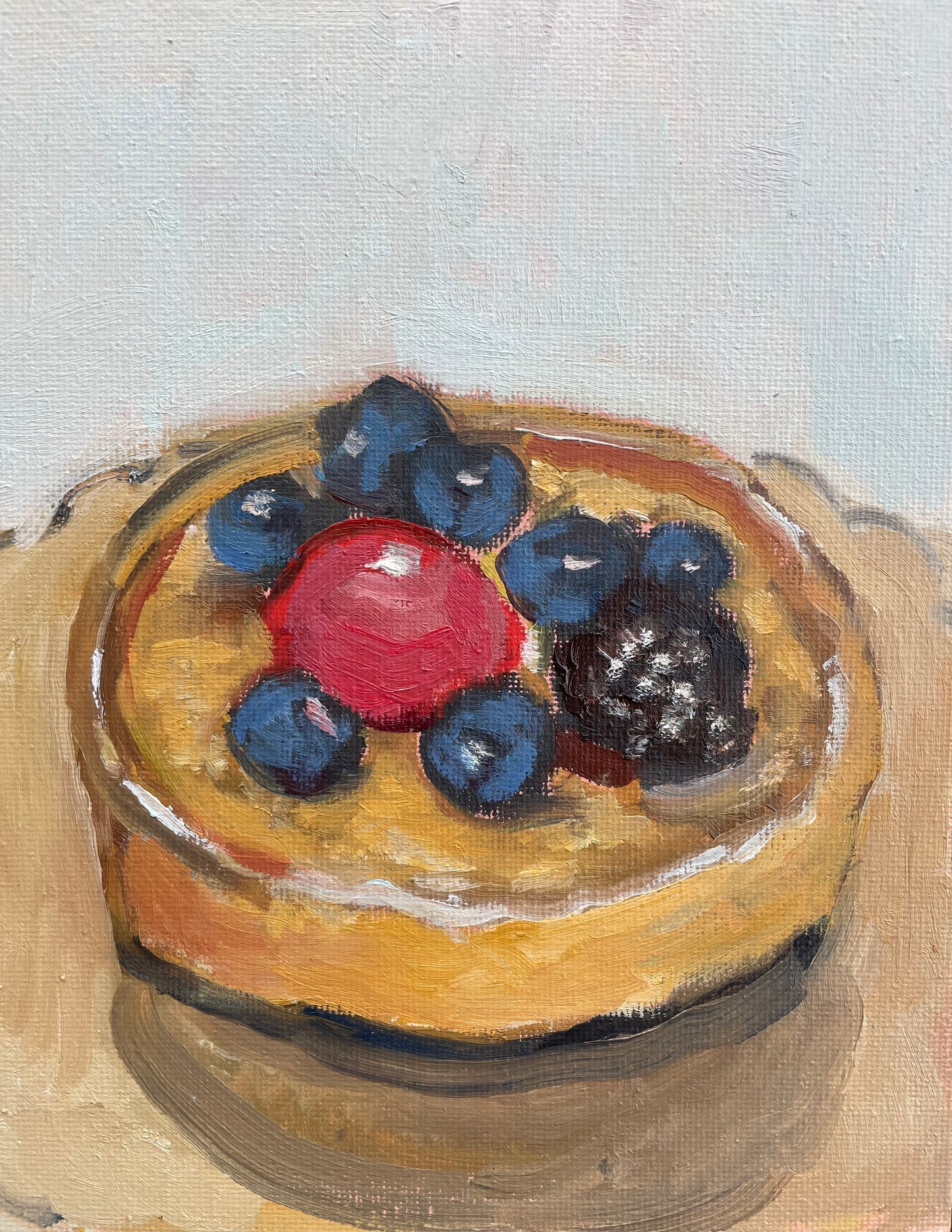 Pastry, Oil on canvas panel, #35 of 100 Paintings in 100 Days