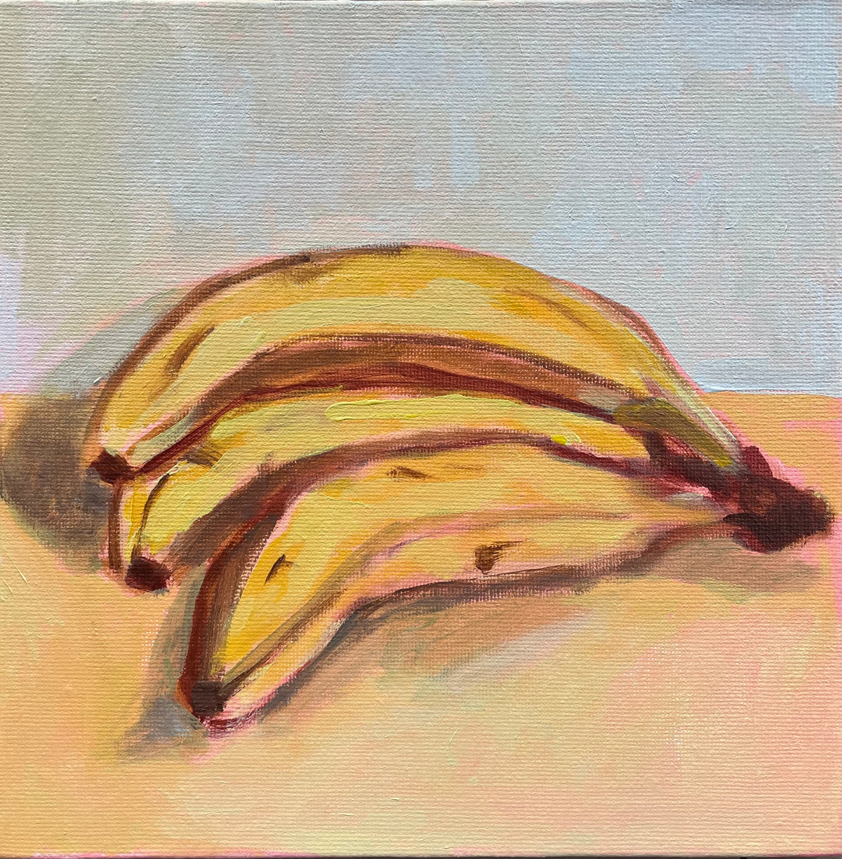 Three's a Bunch, Oil on canvas panel, #99 of 100 Paintings in 100 Days