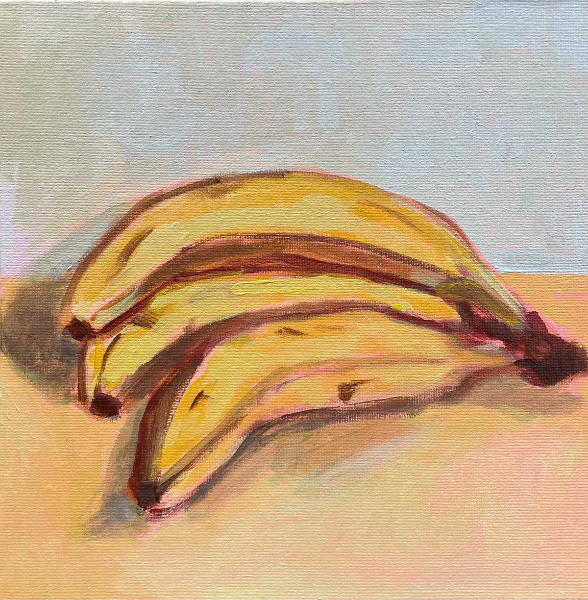 Three's a Bunch, Oil on canvas panel, #99 of 100 Paintings in 100 Days