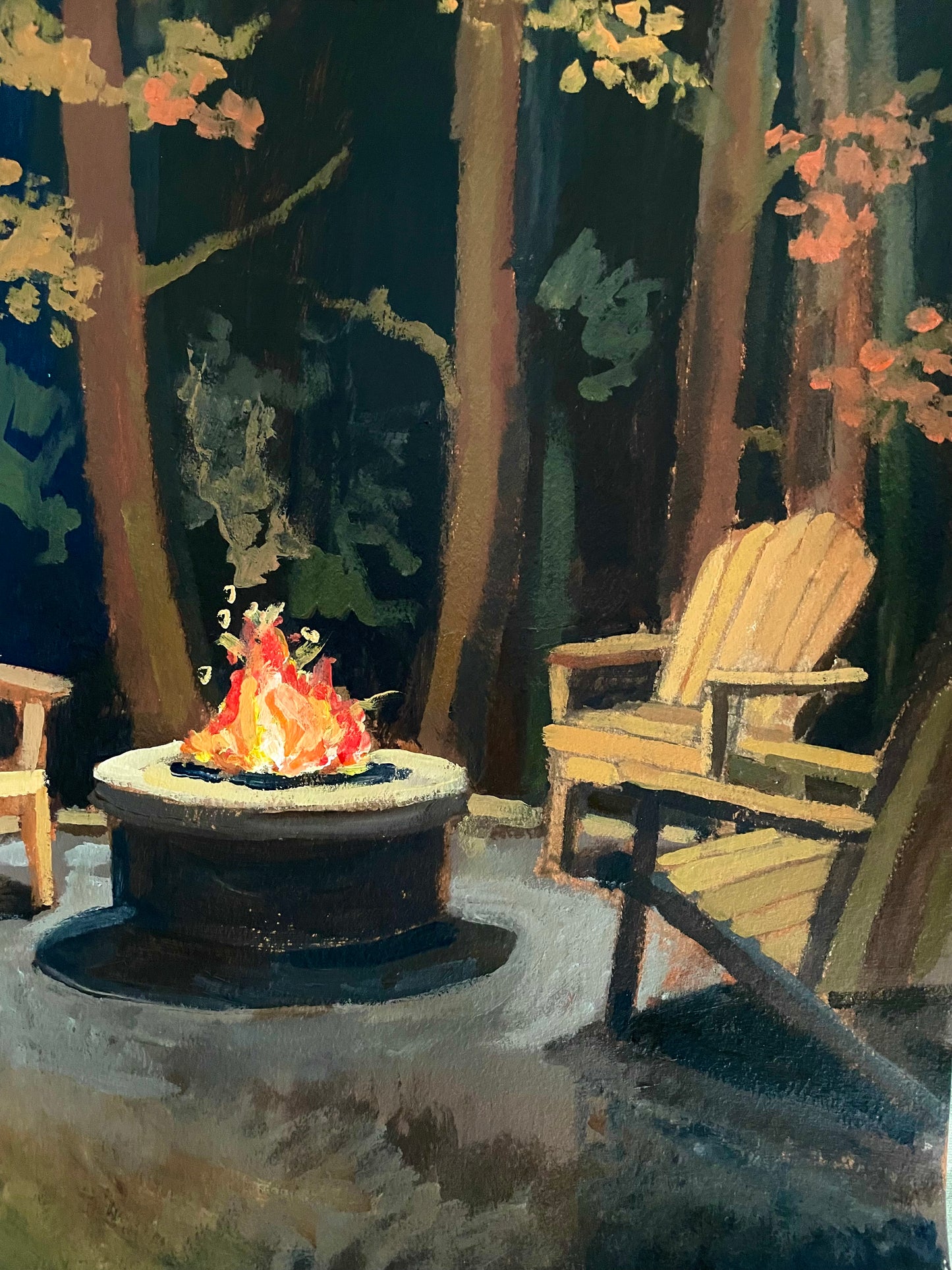 Catch Up - Print of the Month October 2025, Firepit