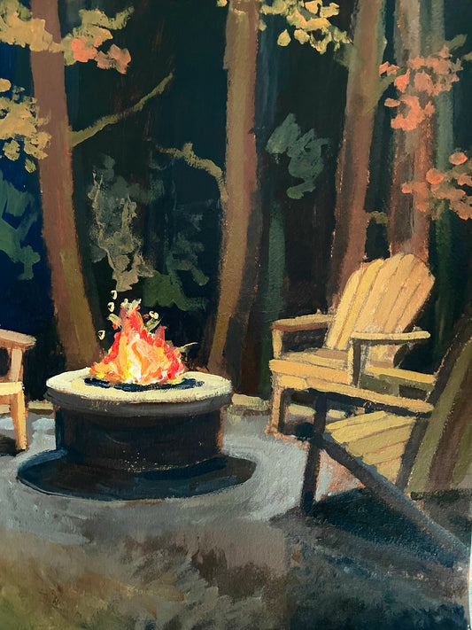Catch Up - Print of the Month October 2025, Firepit