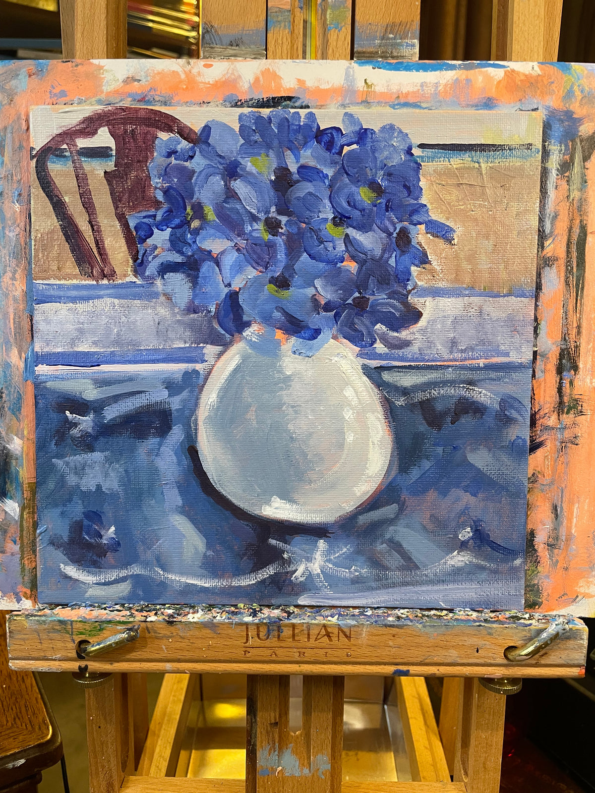 Arrangement of Blue Flowers, Asheville, NC, #2 of 50 Places in 50 Paintings