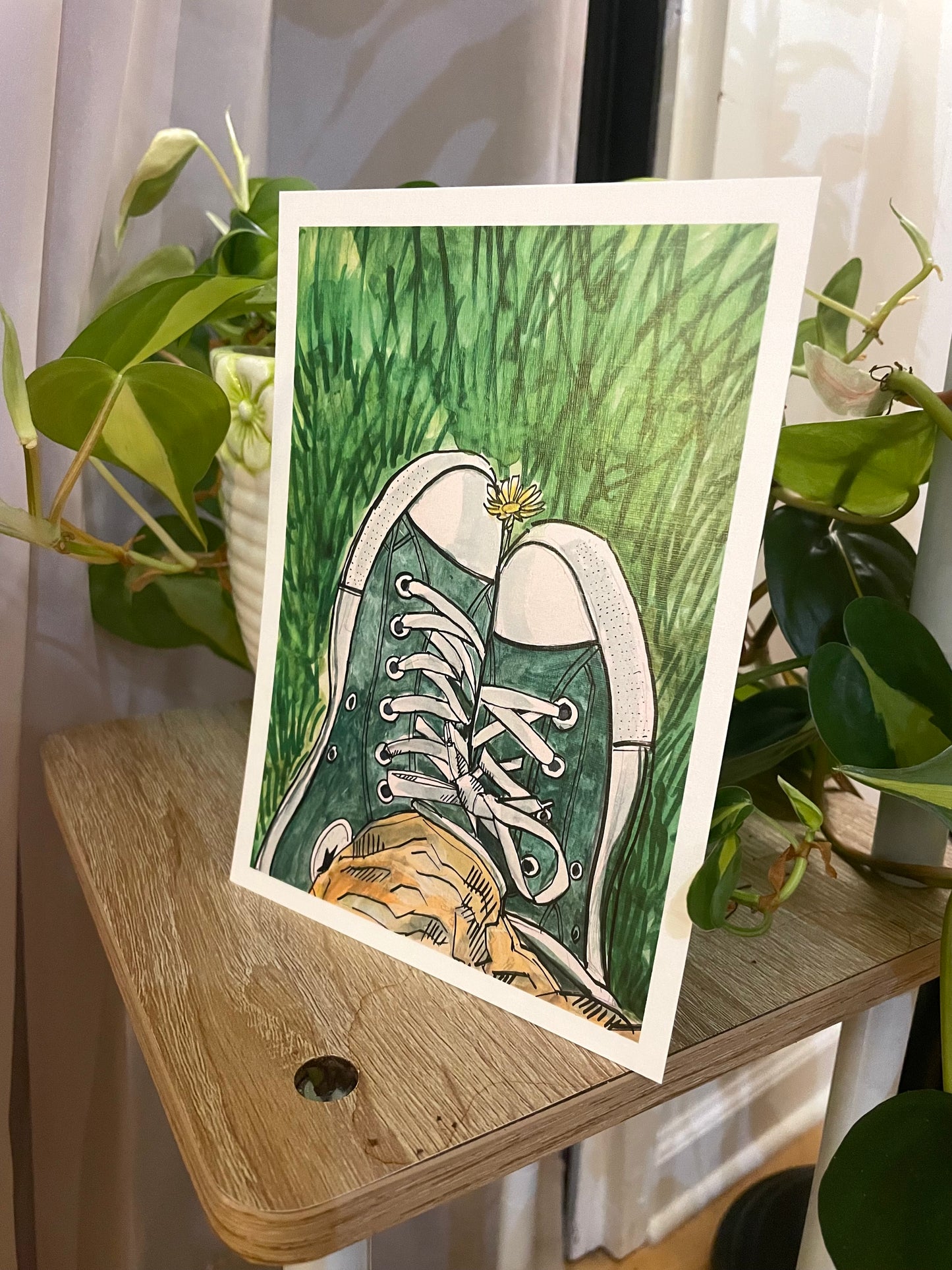 Catch Up - Print of the Month September 25, Green Converse