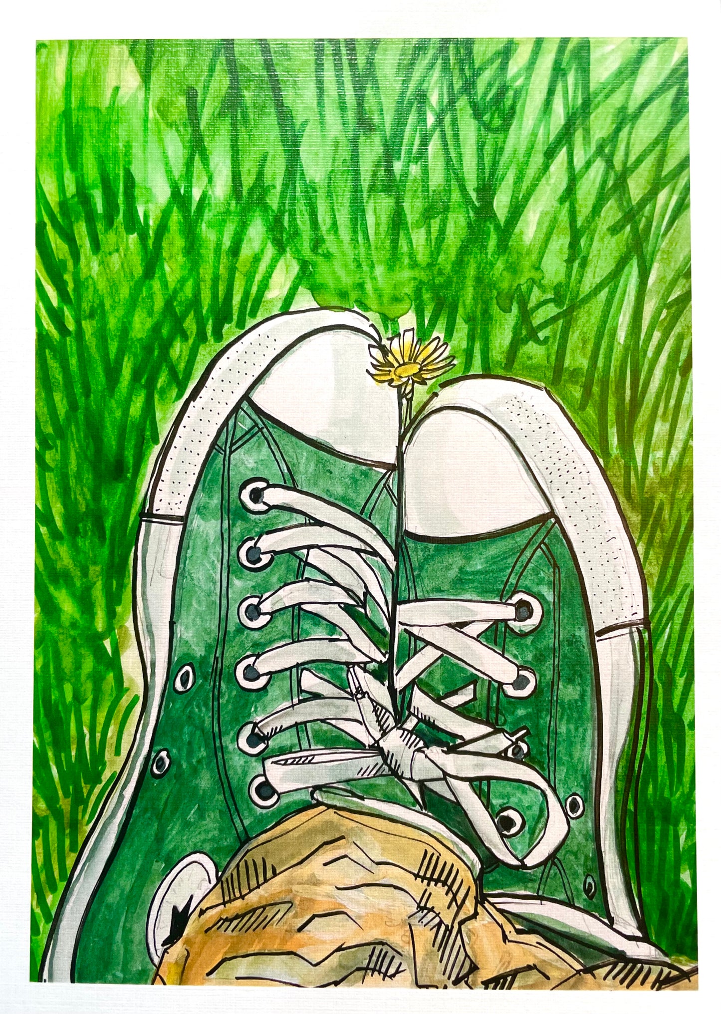 Catch Up - Print of the Month September 25, Green Converse