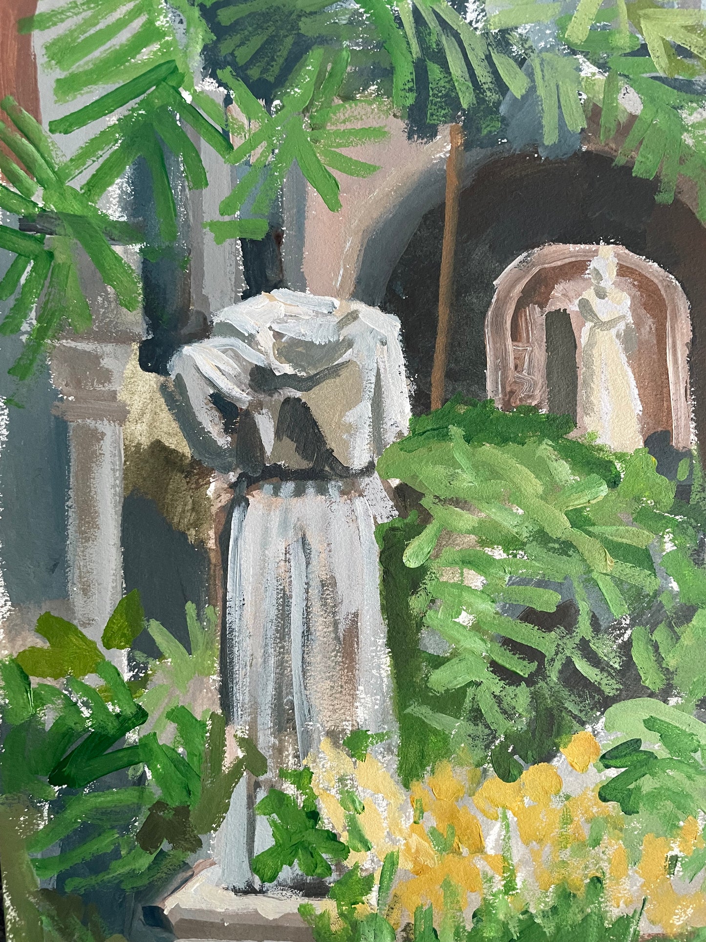 Isabella's Courtyard-Limited Edition, Hand Signed Artist Print. Gardner Museum Boston