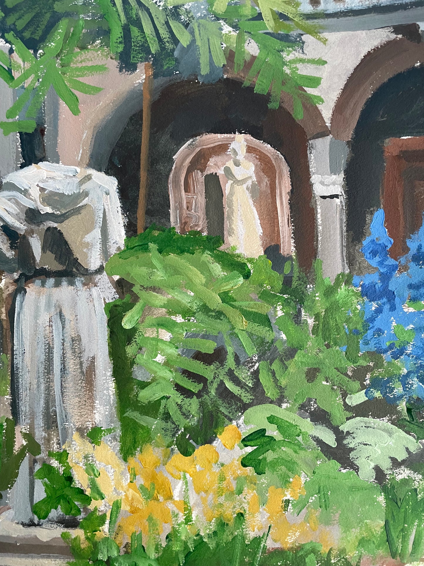 Isabella's Courtyard-Limited Edition, Hand Signed Artist Print. Gardner Museum Boston