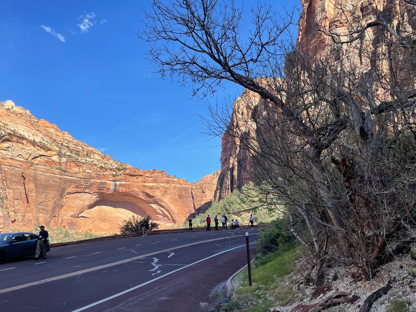 Arch in Curve, Painting #1 of the Cathedrals of Light Series painted in Zion National Park