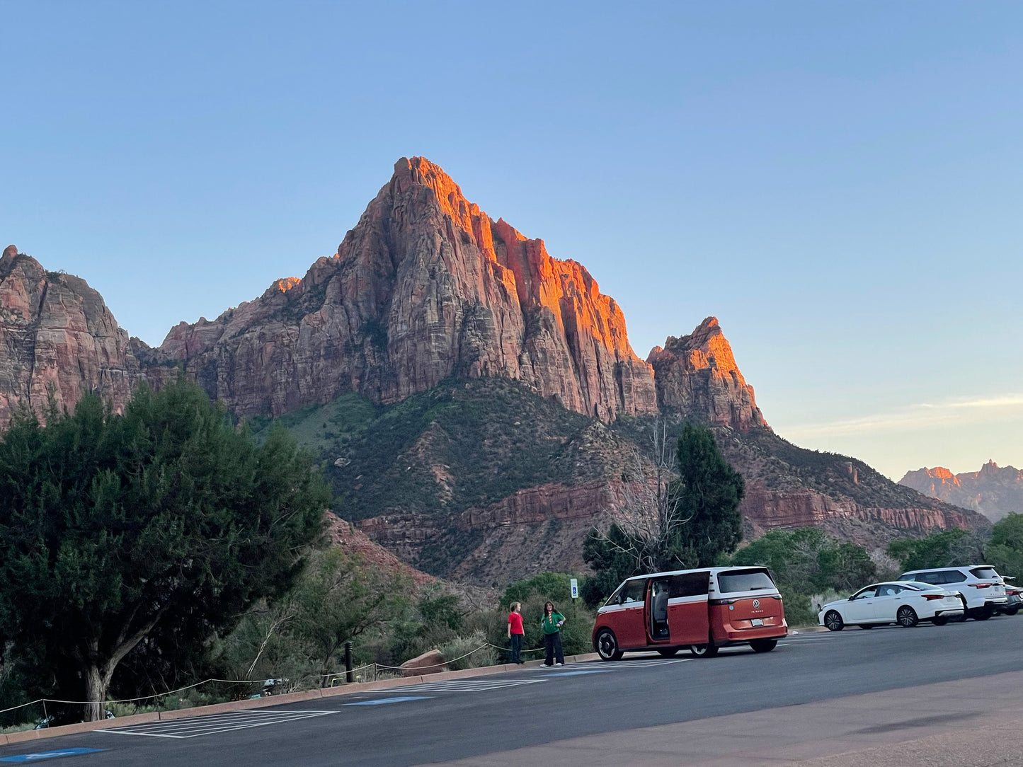 Watchman Sunset, Painting #4 of the Cathedrals of Light Series painted in Zion National Park