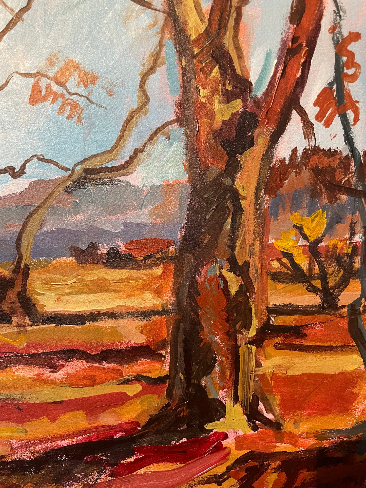 Two Sycamores from California- plein air (Original Art)