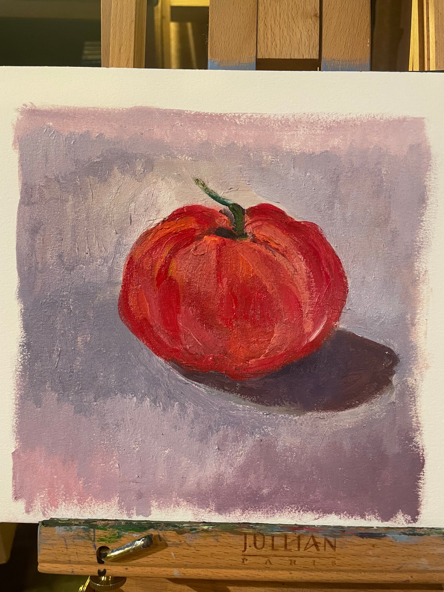 Heirloom Tomato No. 1, Acrylic on Paper, Original work from "100 paintings in 100 days"