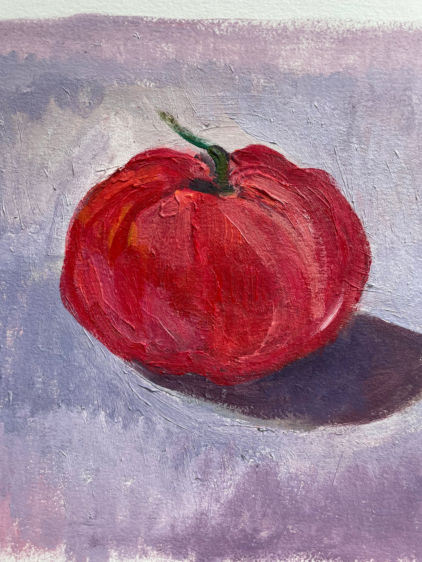 Heirloom Tomato No. 1, Acrylic on Paper, Original work from "100 paintings in 100 days"