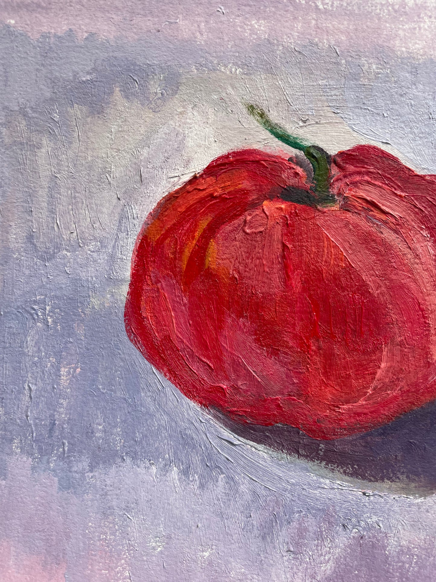 Heirloom Tomato No. 1, Acrylic on Paper, Original work from "100 paintings in 100 days"