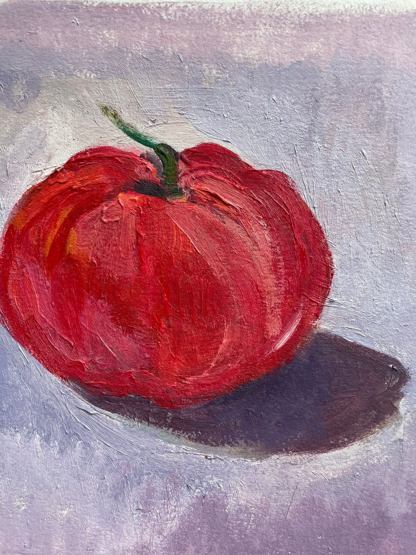 Heirloom Tomato No. 1, Acrylic on Paper, Original work from "100 paintings in 100 days"