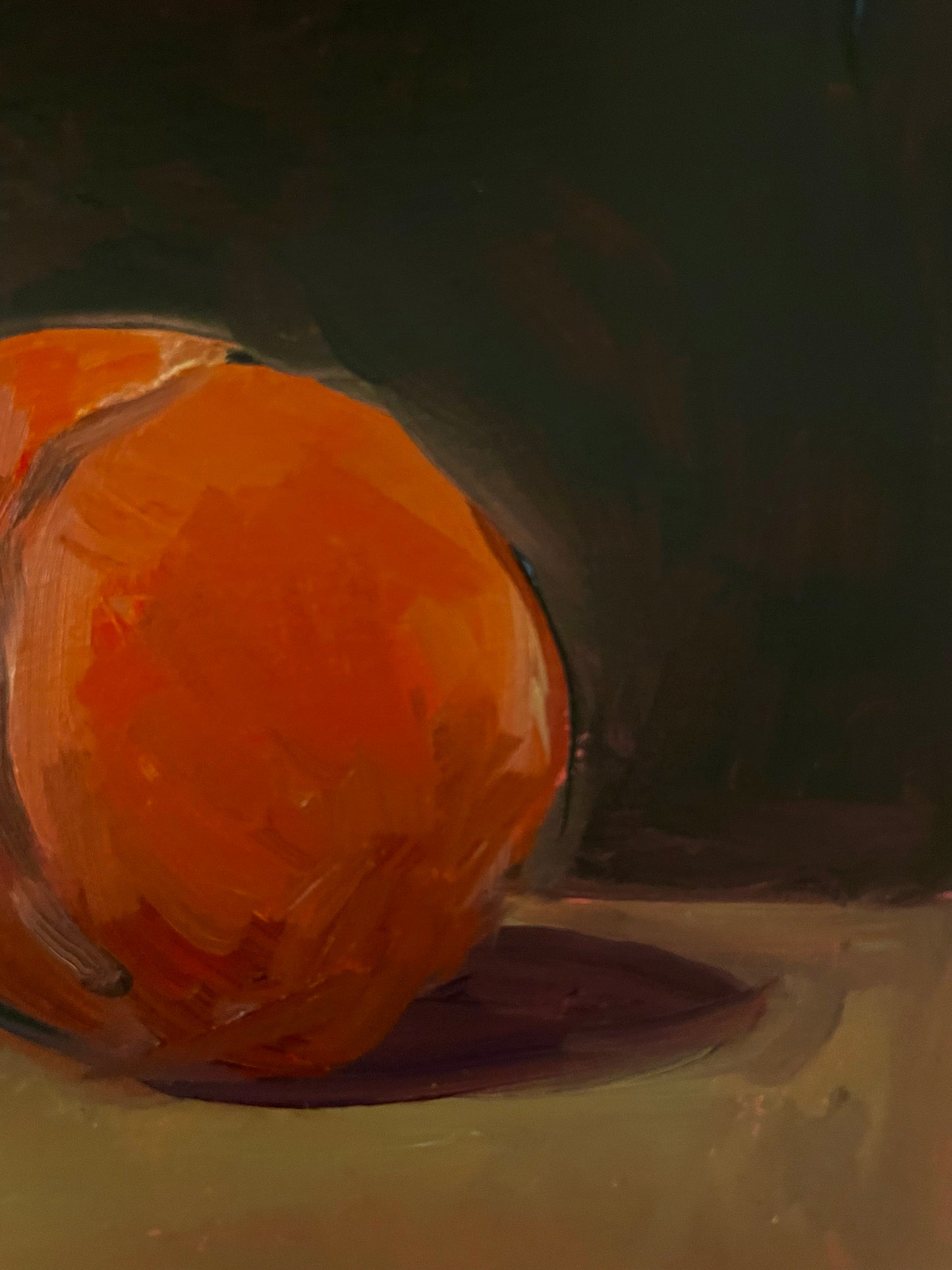Single Peach Original Oil Painting 7x7 | 100 Paintings in 100 Days | Still Life Art | Small Original Artwork