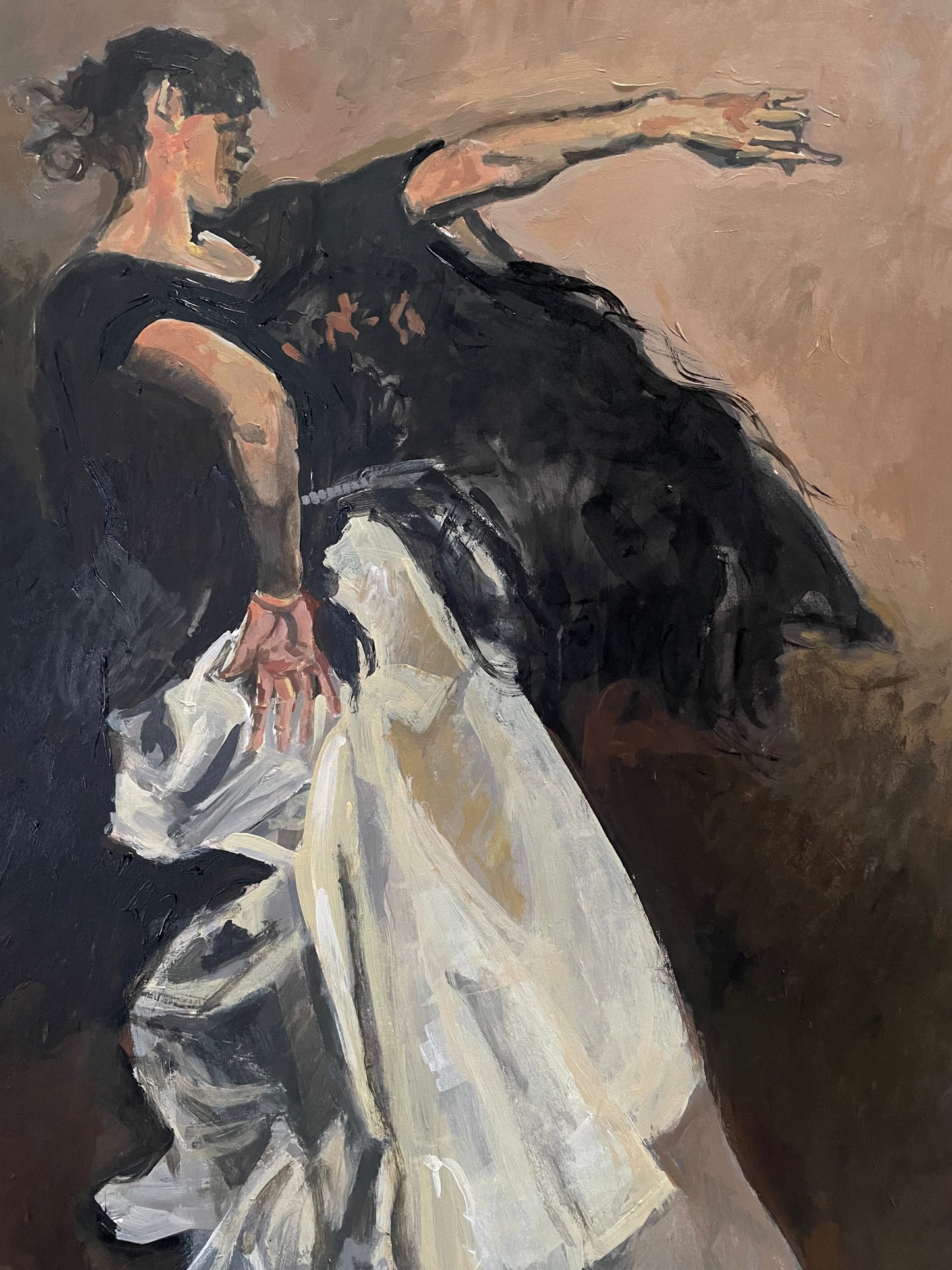 Sargent Study for El Jaleo - Original Painting on Heavy Watercolor Paper after John Singer Sargent