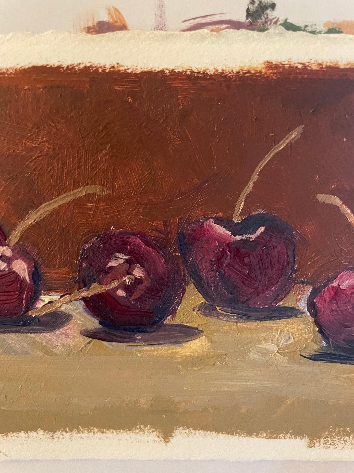 Cherries Original Oil Painting 7x7 | 100 Paintings in 100 Days | Still Life Art | Small Original Artwork (Copy)
