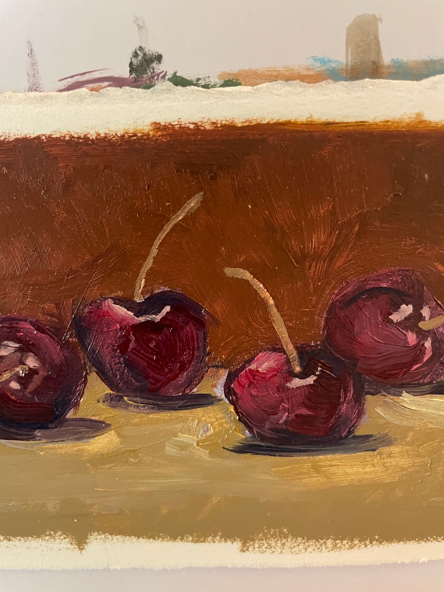 Cherries Original Oil Painting 7x7 | 100 Paintings in 100 Days | Still Life Art | Small Original Artwork (Copy)