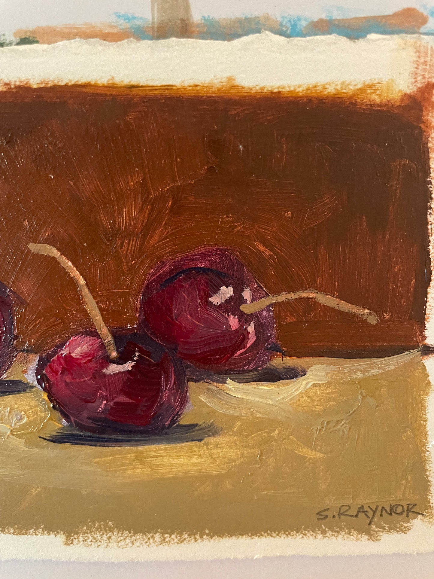 Cherries Original Oil Painting 7x7 | 100 Paintings in 100 Days | Still Life Art | Small Original Artwork (Copy)