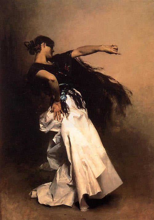 Sargent Study for El Jaleo - Original Painting on Heavy Watercolor Paper after John Singer Sargent