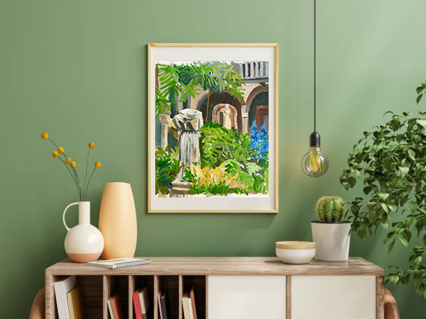 Isabella's Courtyard-Limited Edition, Hand Signed Artist Print. Gardner Museum Boston