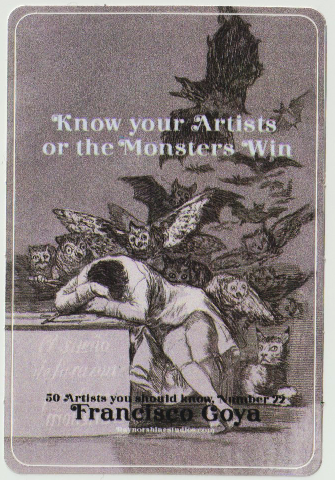 50 Artists you should Know Series, Know your Artists or the Monsters Win, Goya inspired Art History Sticker 2x3 inches