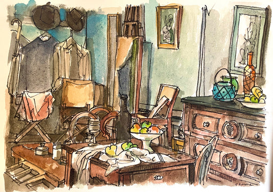 Paul Cézanne’s Studio – 8x10 Original Watercolor | Atelier des Lauves, Aix-en-Provence | Plein Air Art Study