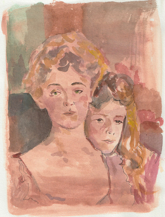 After Sargent – Ms. Fiske Warren Study | Original 8x10 Watercolor | Boston MFA Master Copy | Impressionist Portrait Study