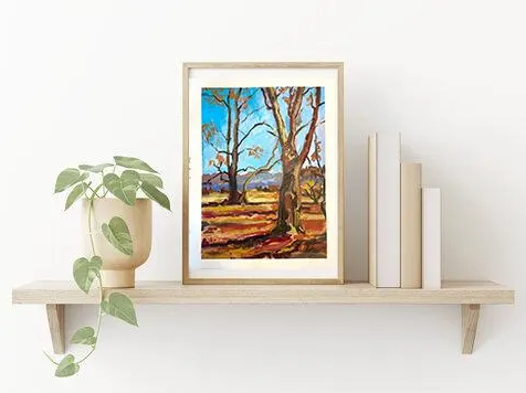 Two Sycamores from California- plein air (Original Art)
