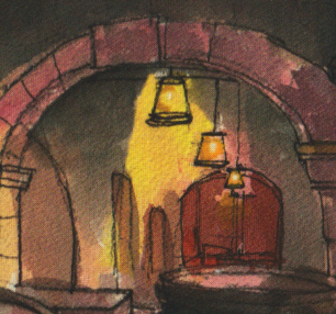 Pirates of the Caribbean Queue, 50 Places in 50 Paintings, Signed Limited Edition Print of 50.